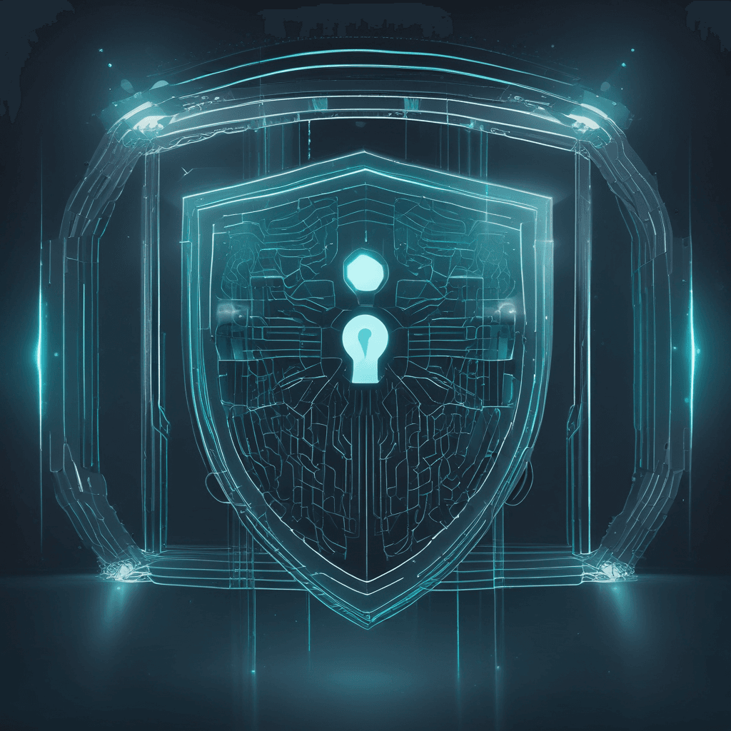 Abstract visualization representing data privacy and security